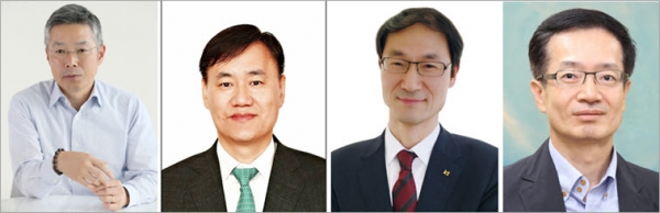 (왼쪽부터) 김인회 사장, 박병삼 부사장, 박종욱 부사장, 전홍범 부사장
