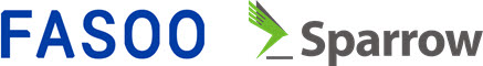 파수(왼쪽) 및 스패로우 로고