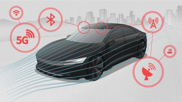 LG전자는 CES 2024에서 차세대 차량용 투명 안테나를 선보인다.