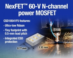 TI, 60V N-채널 전력 MOSFET 출시