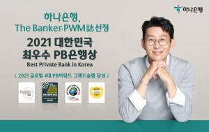 하나은행, 더뱅커·PWM誌 선정 '2021 대한민국 최우수 PB은행상' 수상