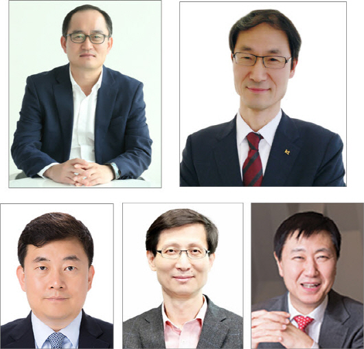 (왼쪽 상측 시계 방향으로) K 강국현 사장, 박종욱 사장, 정기호 부사장, 김형욱 부사장, 송재호 부사장