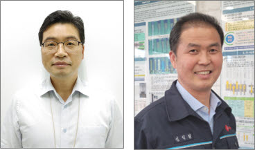 박형호 LG전자 연구위원(왼쪽), 신익철 대림엠티아이 책임연구원