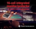 TI, 16셀 리튬이온 모니터링·보호 IC 출시