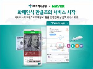 KEB하나은행-네이버, 스마트렌즈 기반 외국화폐ㆍ환율 조회 신개념 서비스 개시